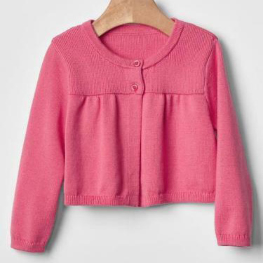 Baby Gap NWT Pink Shirred Flare Cardigan Sweater 12-18 Months